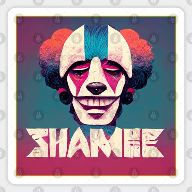 Shamee The Clown Sticker by The Shamemakers